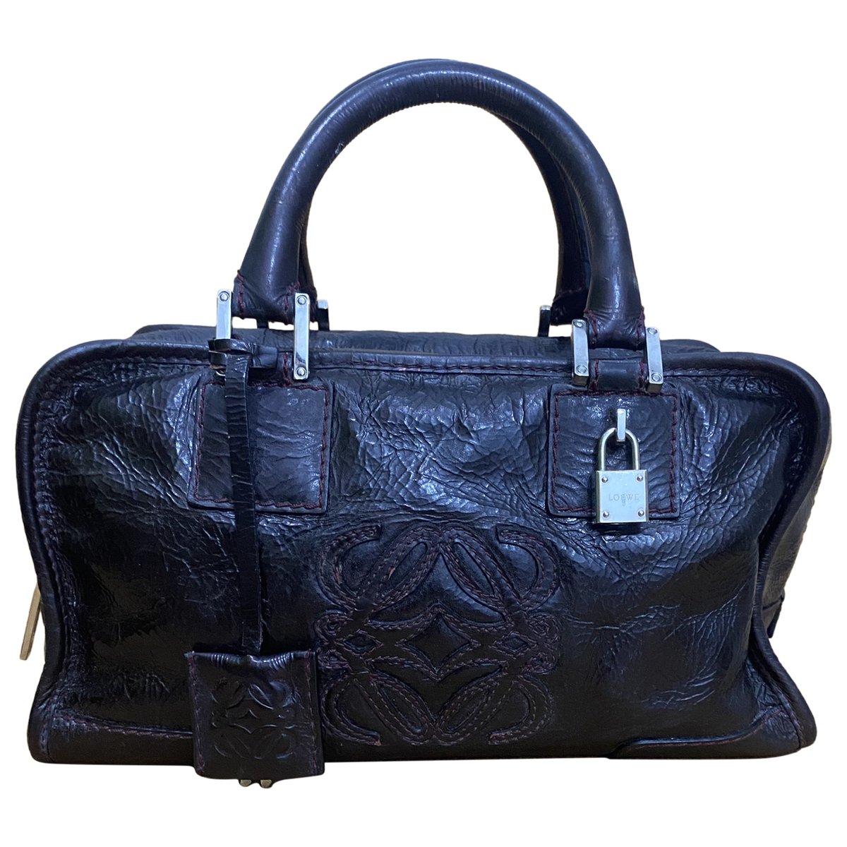 Amazona patent leather handbag