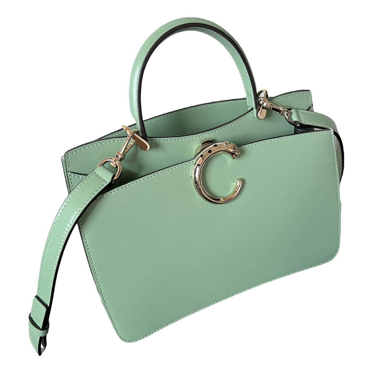 Panthère leather handbag