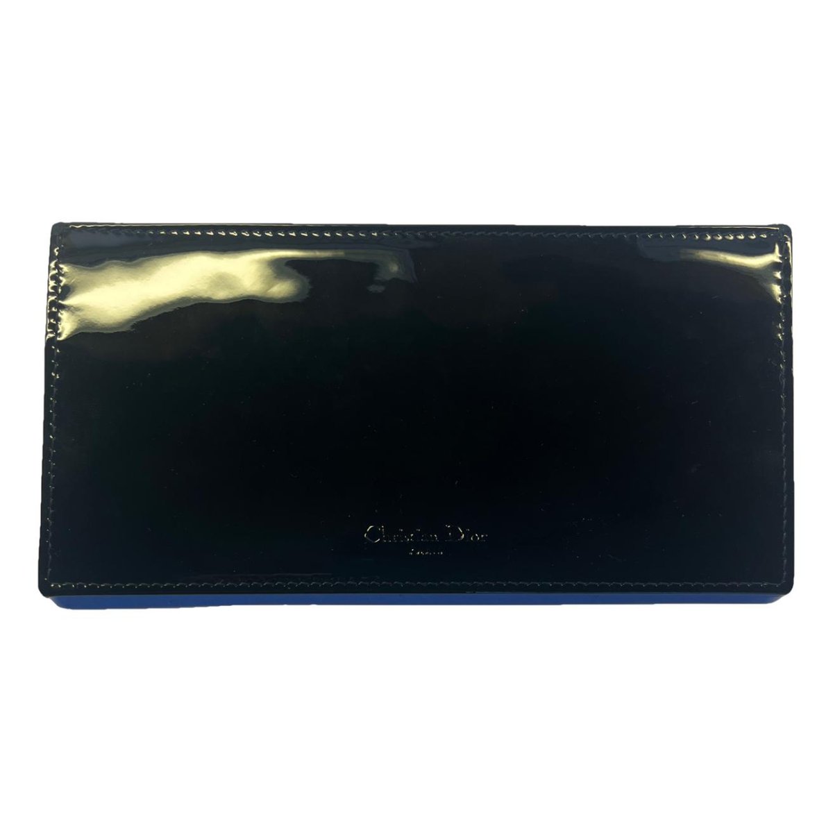 Lady Dior patent leather clutch