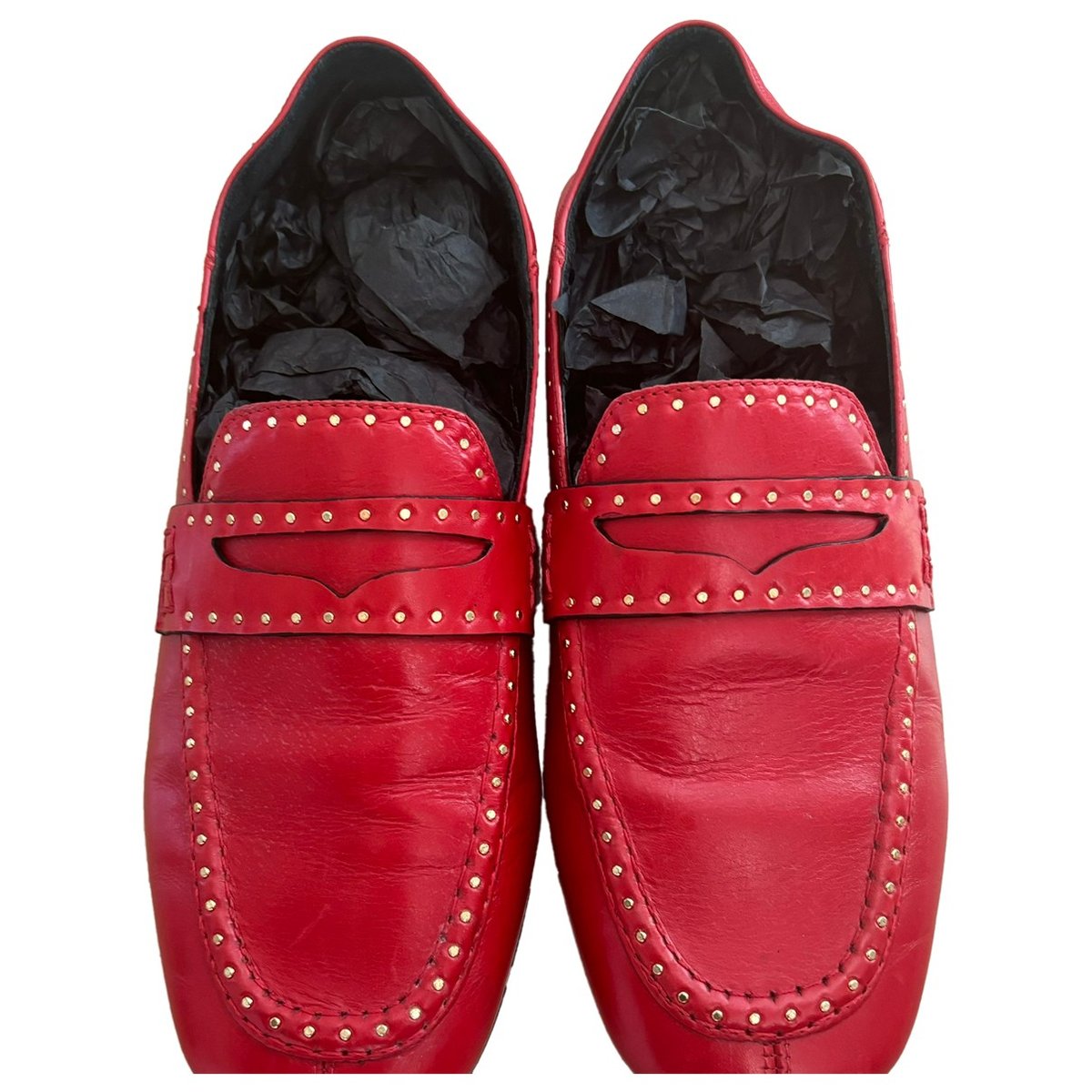 Fezzy leather flats