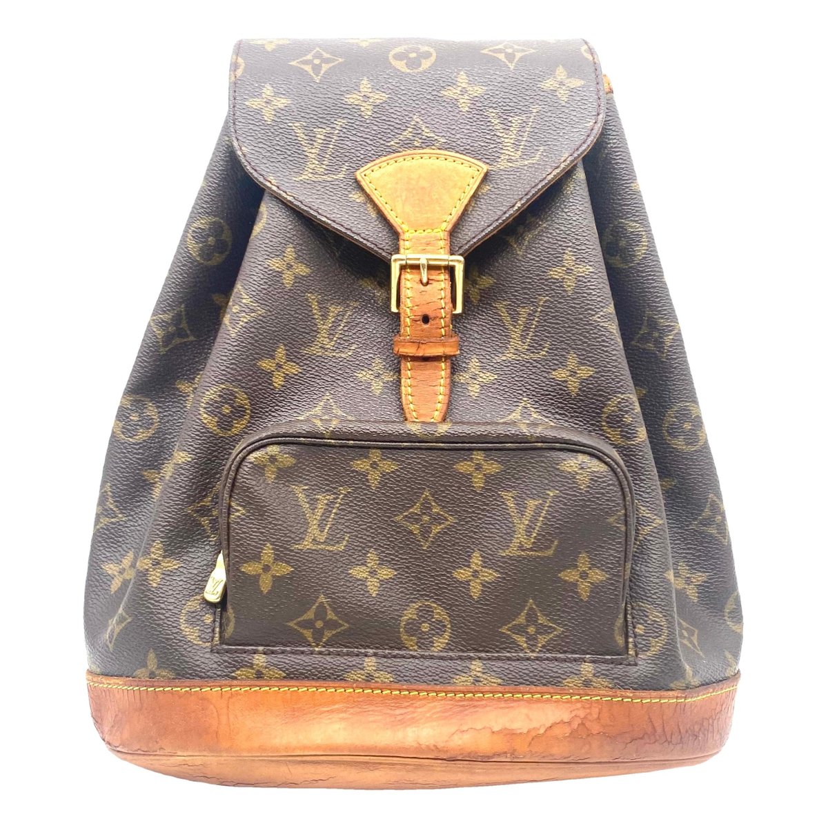Montsouris Vintage leather backpack