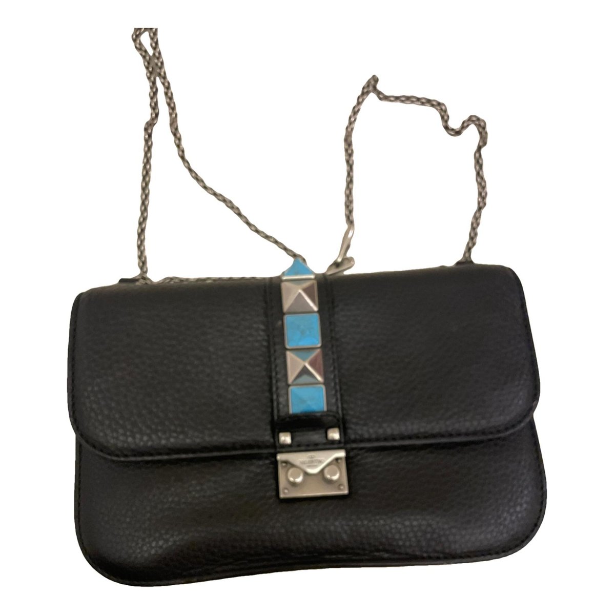 Glam Lock leather crossbody bag