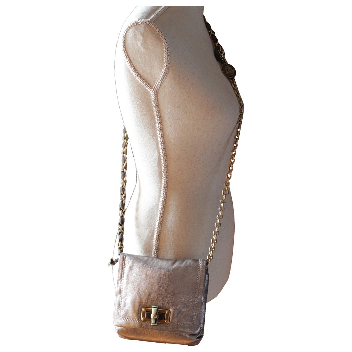 Happy leather clutch bag
