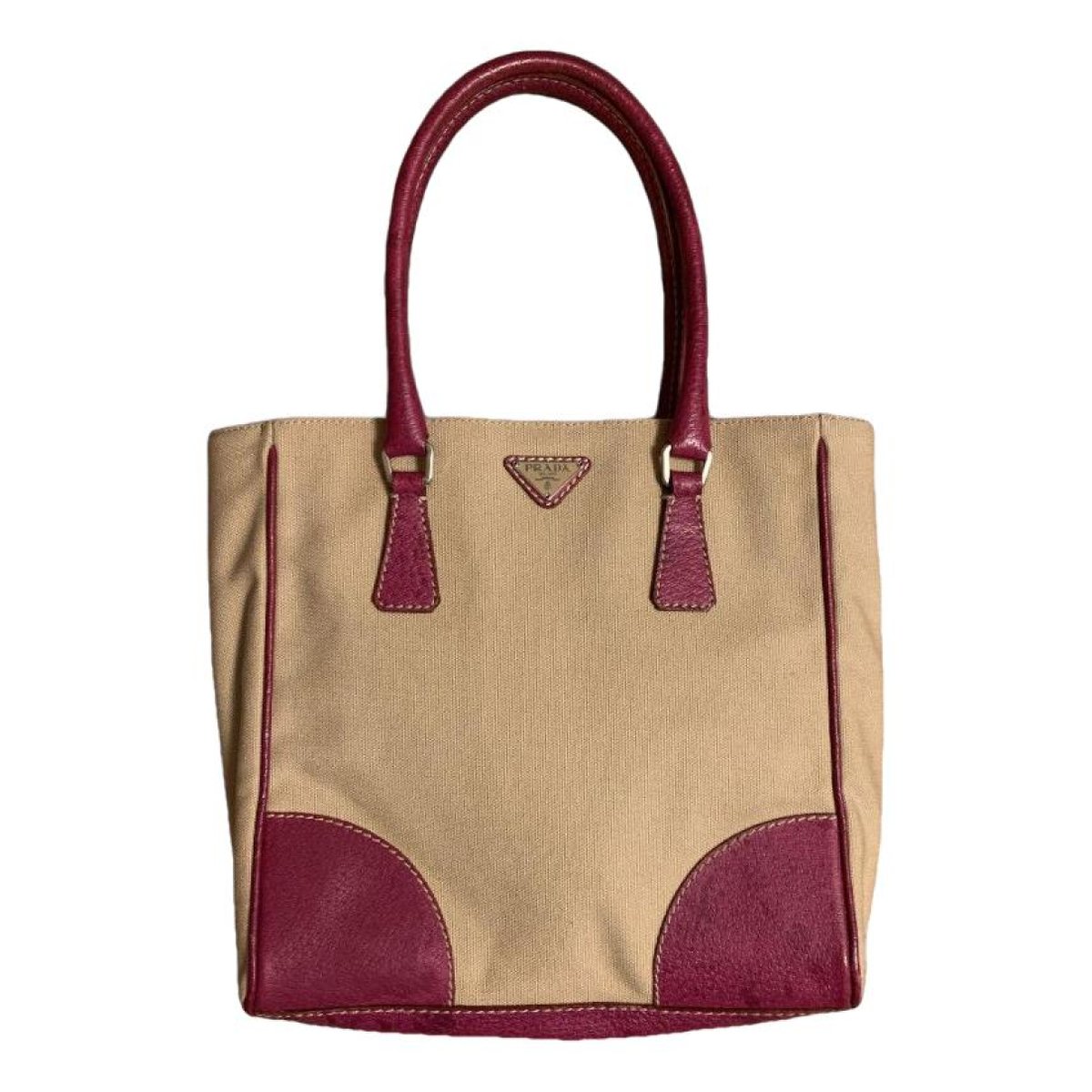 Pyramid leather handbag