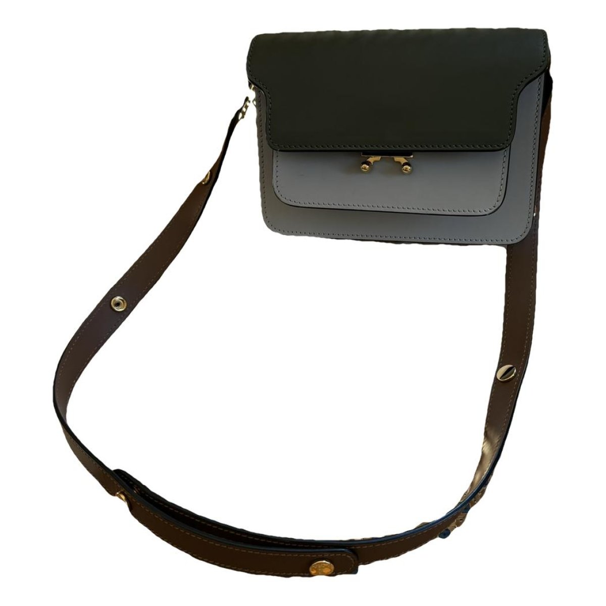 Trunk leather crossbody bag