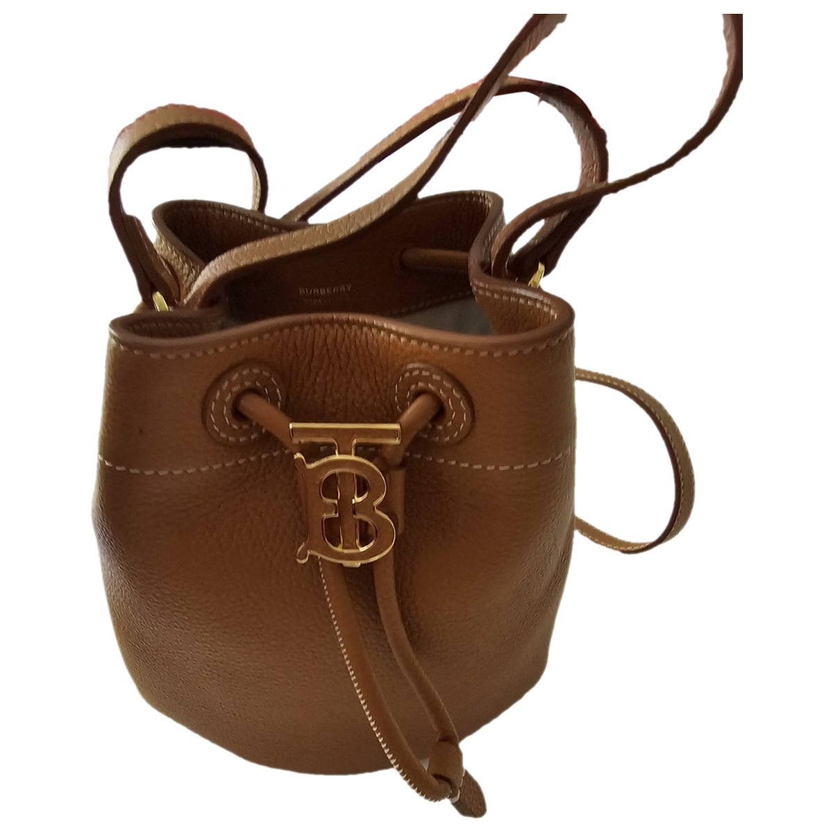 TB Bag Bucket Mini leather crossbody bag