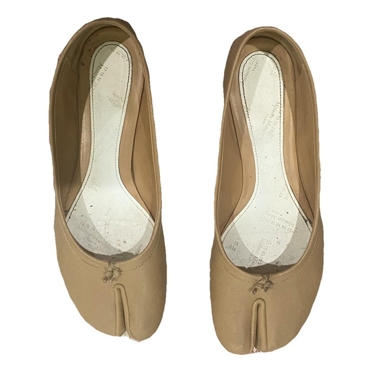 Tabi leather ballet flats