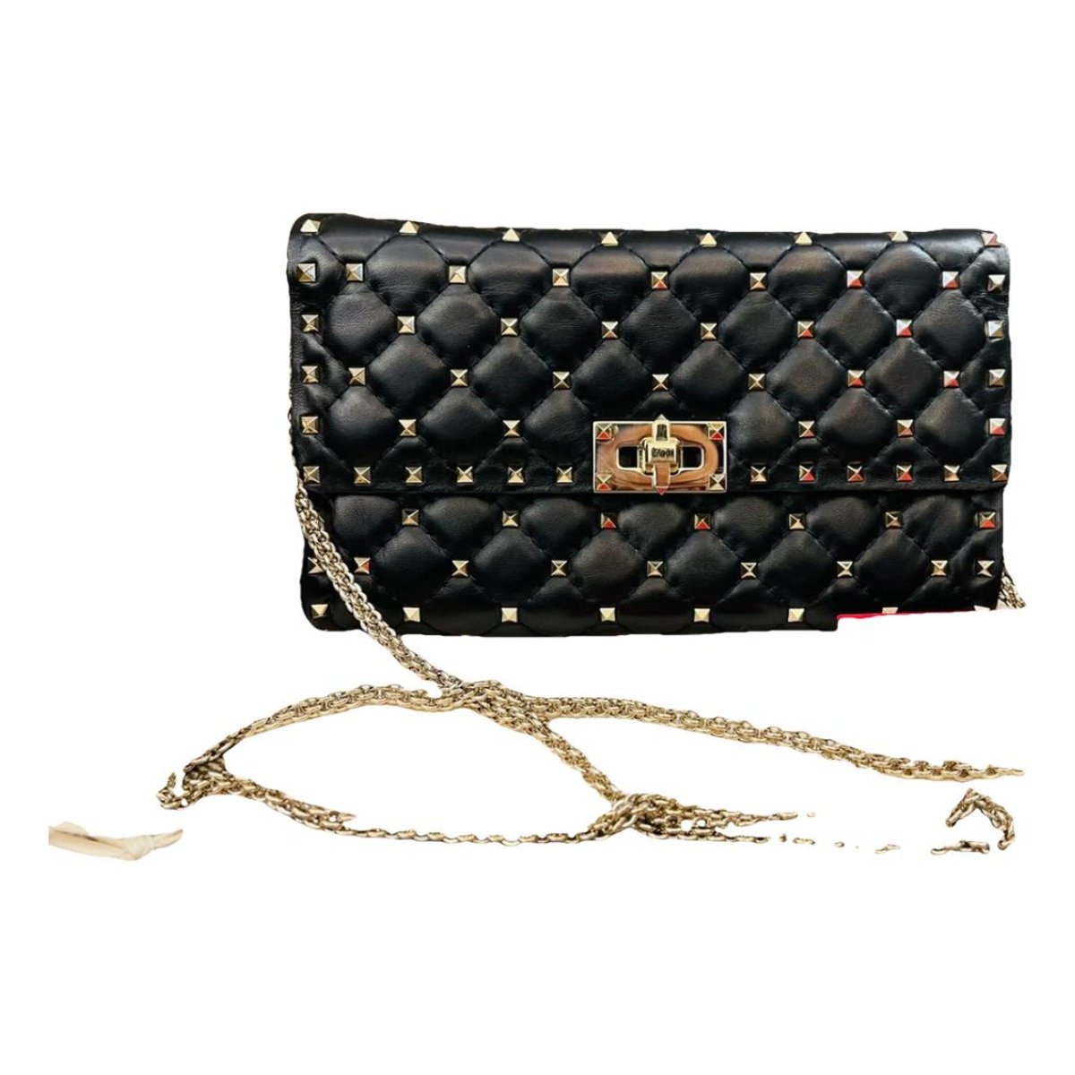Rockstud spike leather handbag