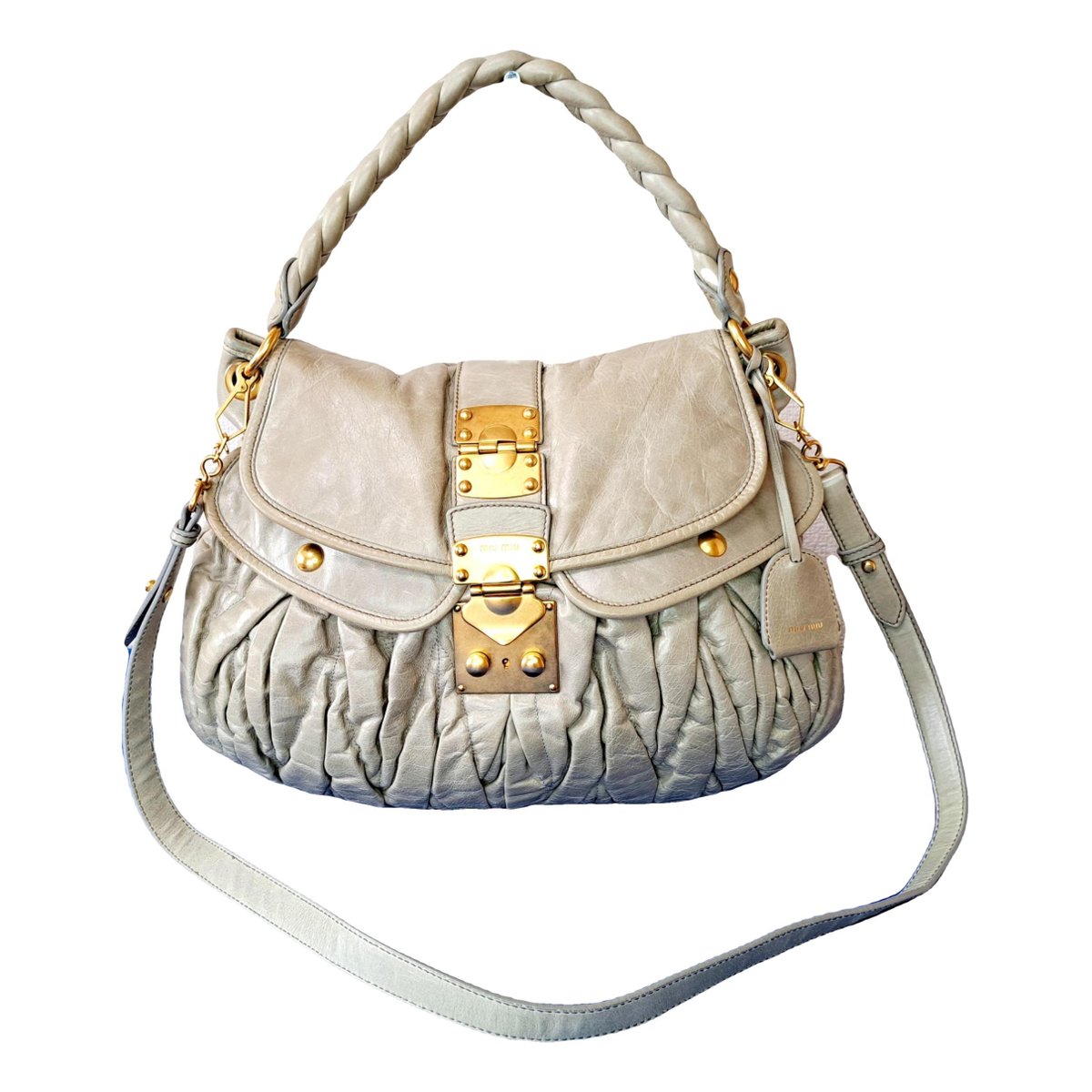 Matelassé leather handbag