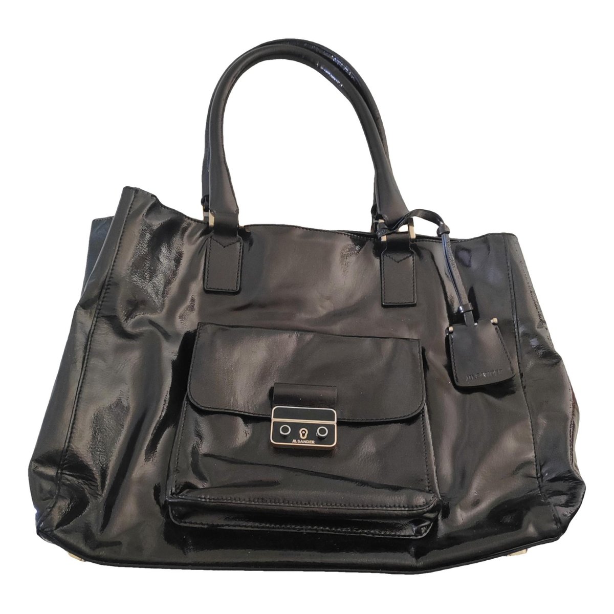 Patent leather handbag