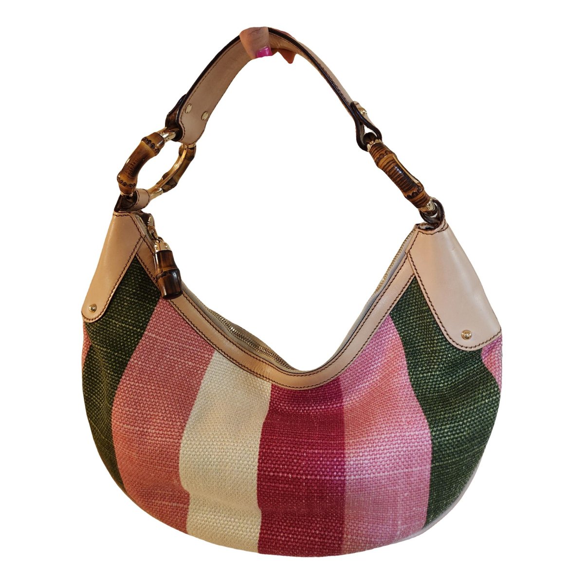 Bamboo Ring leather tote