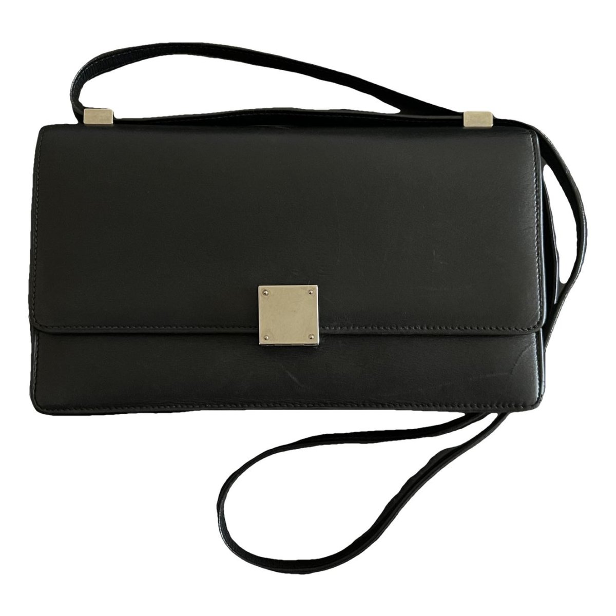 Case flap leather handbag