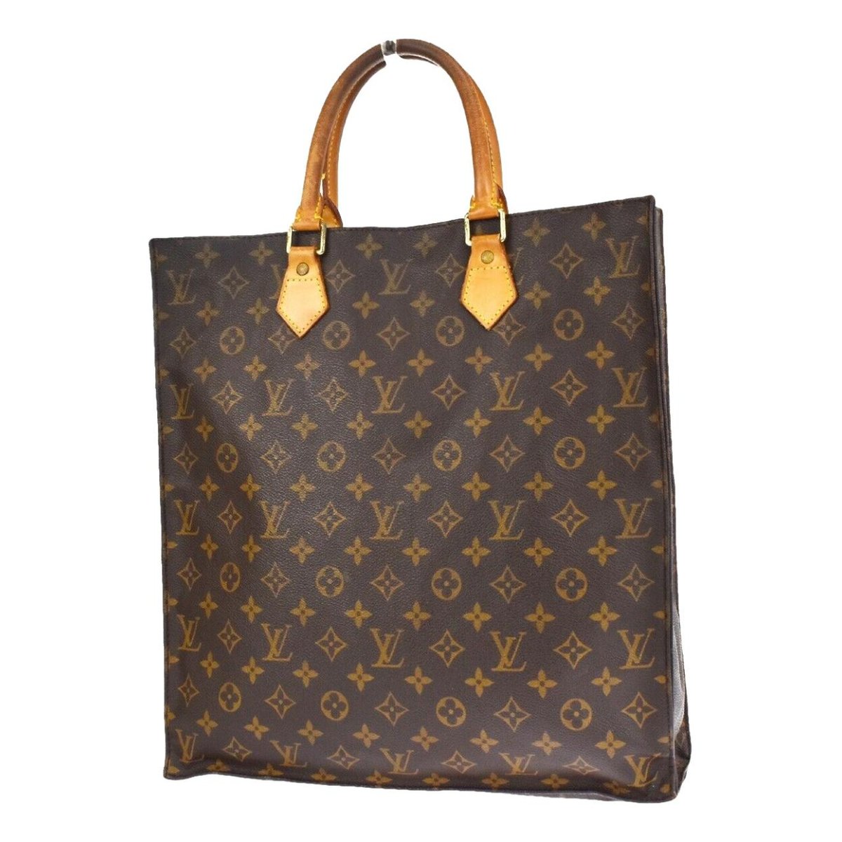 Plat leather tote