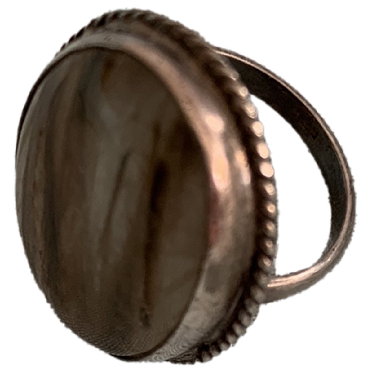 Agate silver ring
