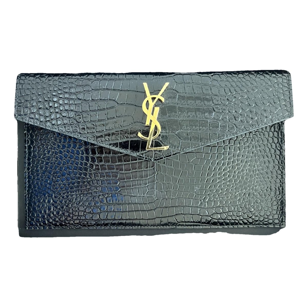 Uptown leather clutch bag