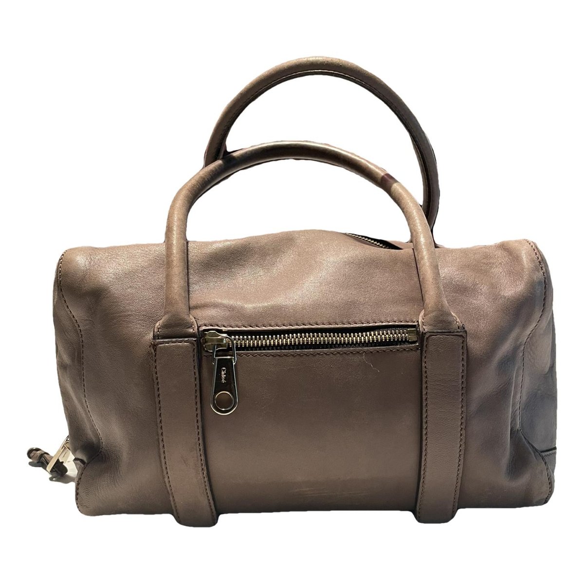 Madeleine leather bowling bag