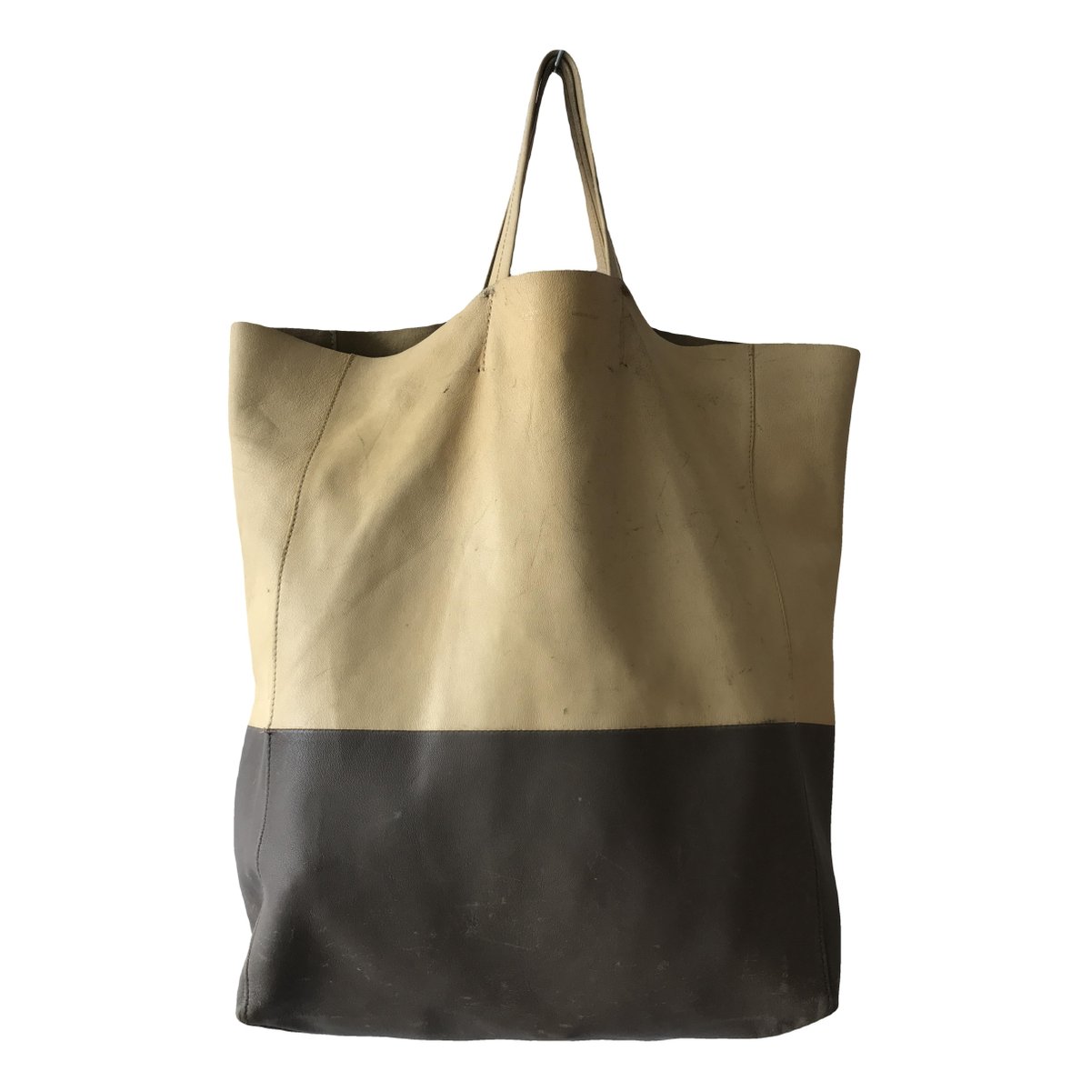 Cabas leather handbag