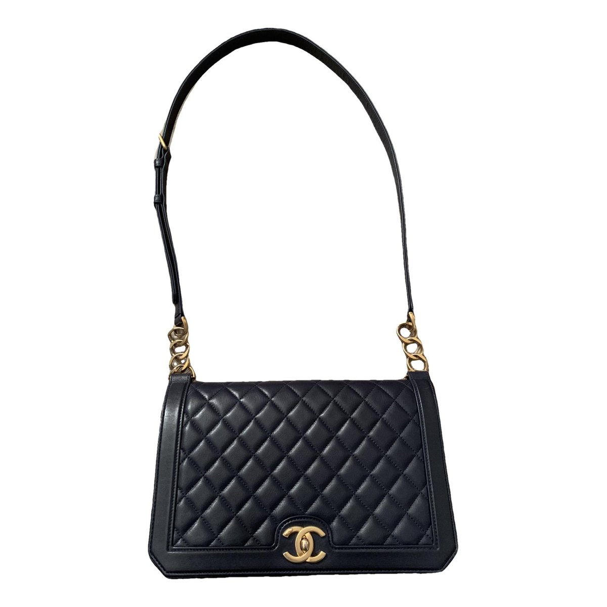 Trendy CC Flap leather crossbody bag