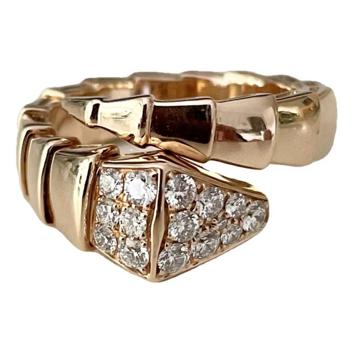 Serpenti Viper pink gold ring