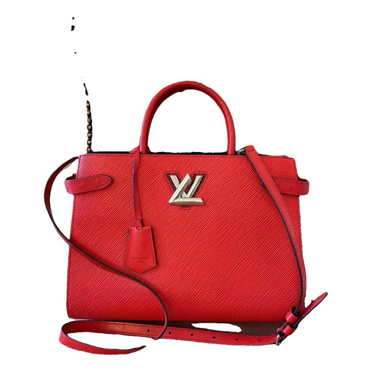 Twist leather tote