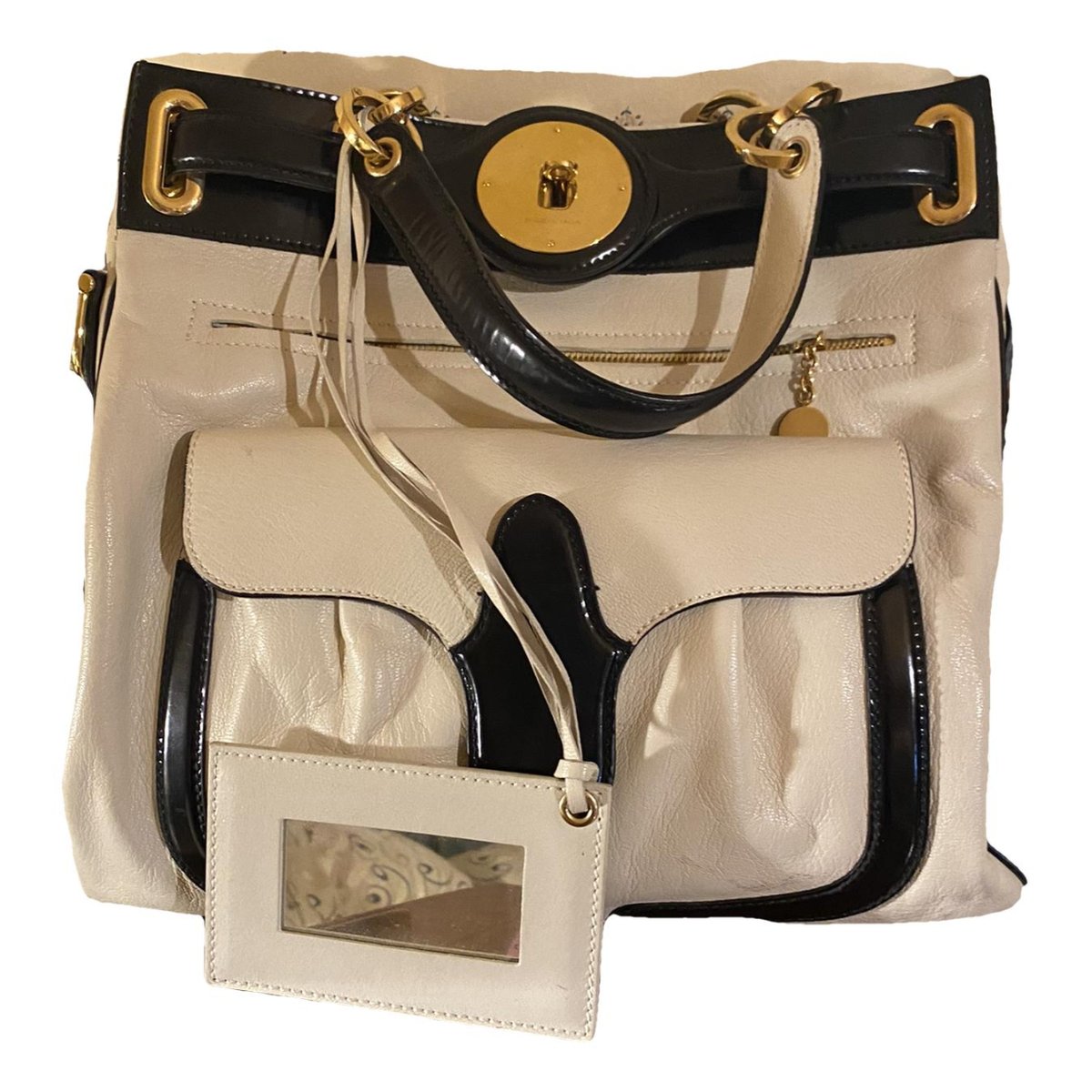Classic Metalic leather handbag