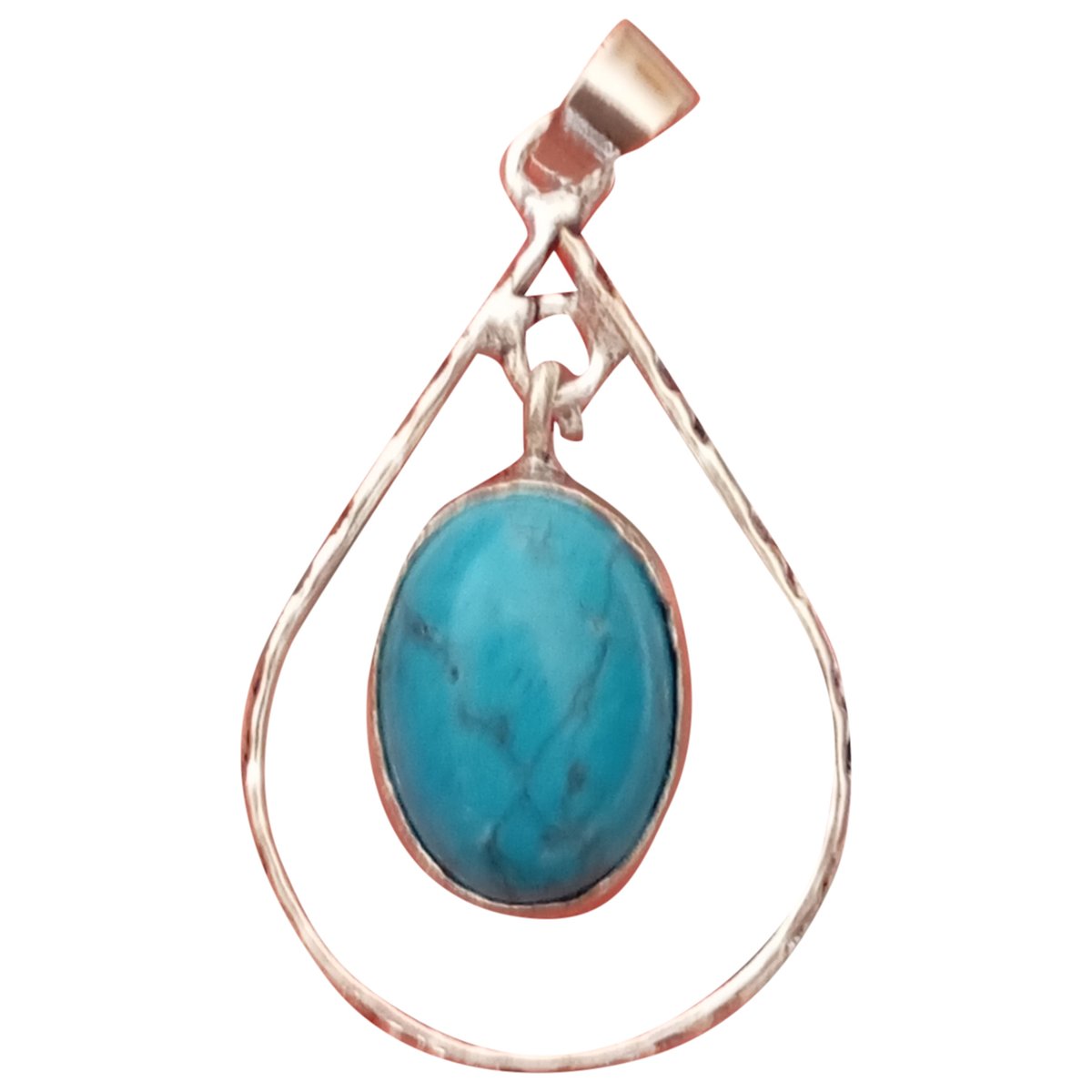 Turquoises silver pendant