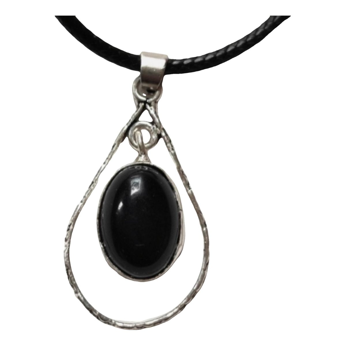 Onyx silver pendant