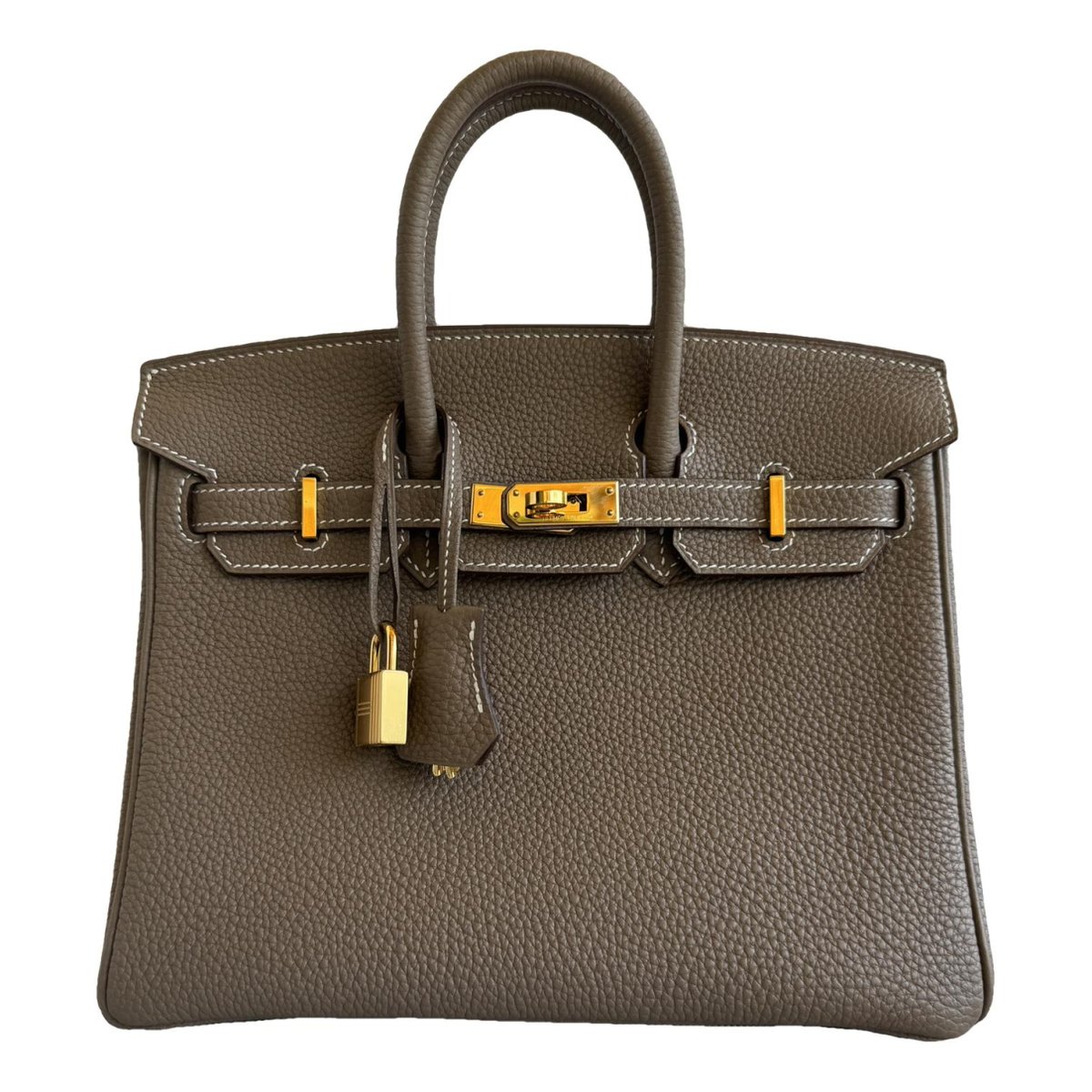 Birkin 25 leather handbag