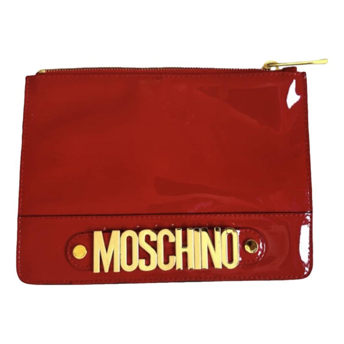 Patent leather clutch bag