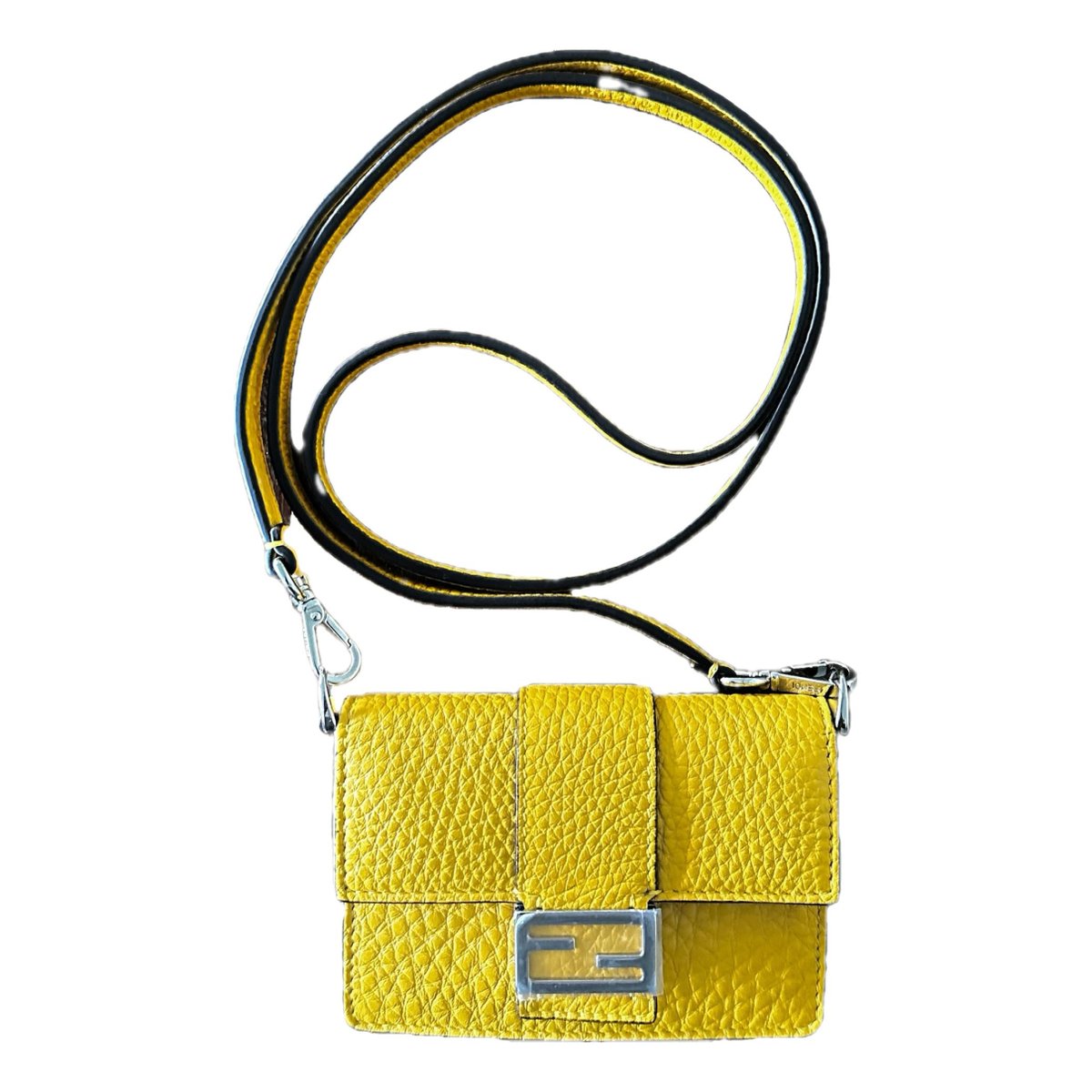 Flat Baguette leather crossbody bag