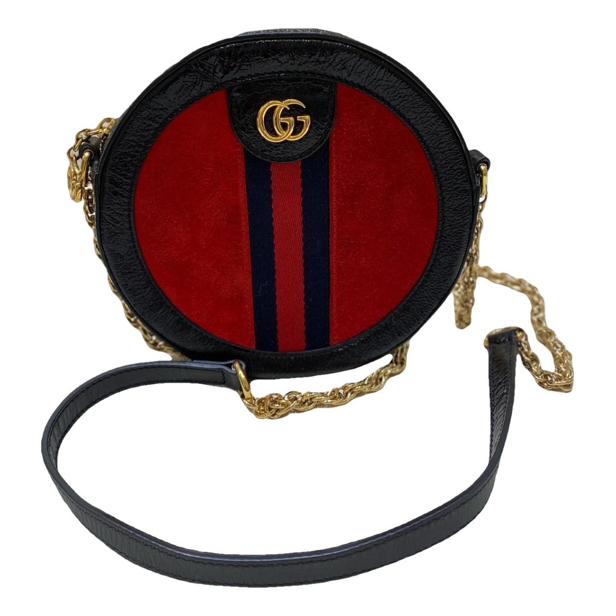 Ophidia Round leather crossbody bag