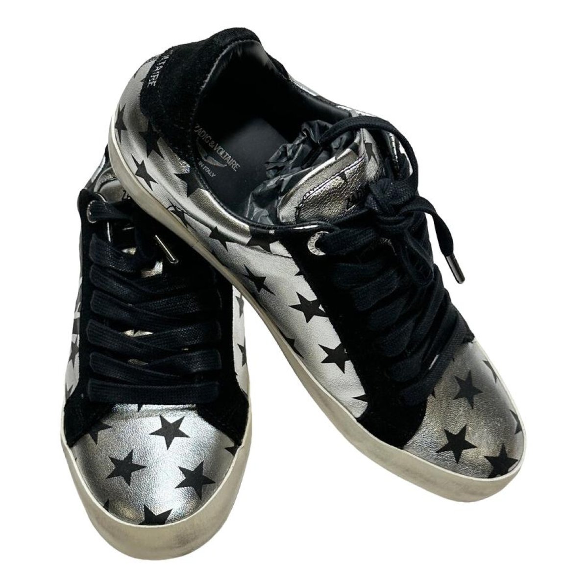 Zadig Stars leather trainers