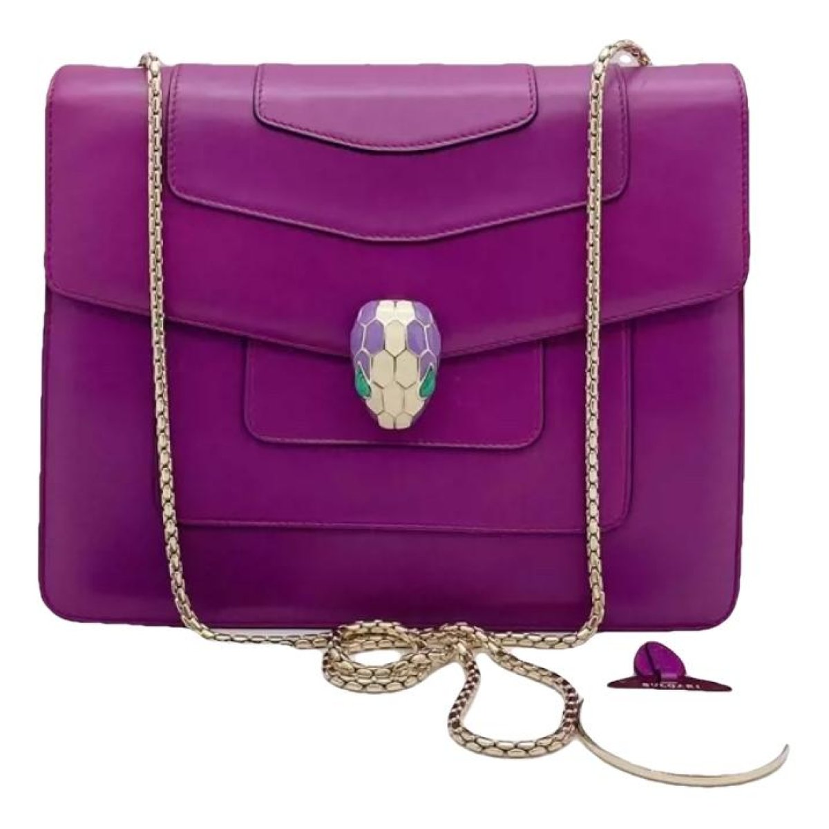 Serpenti leather handbag