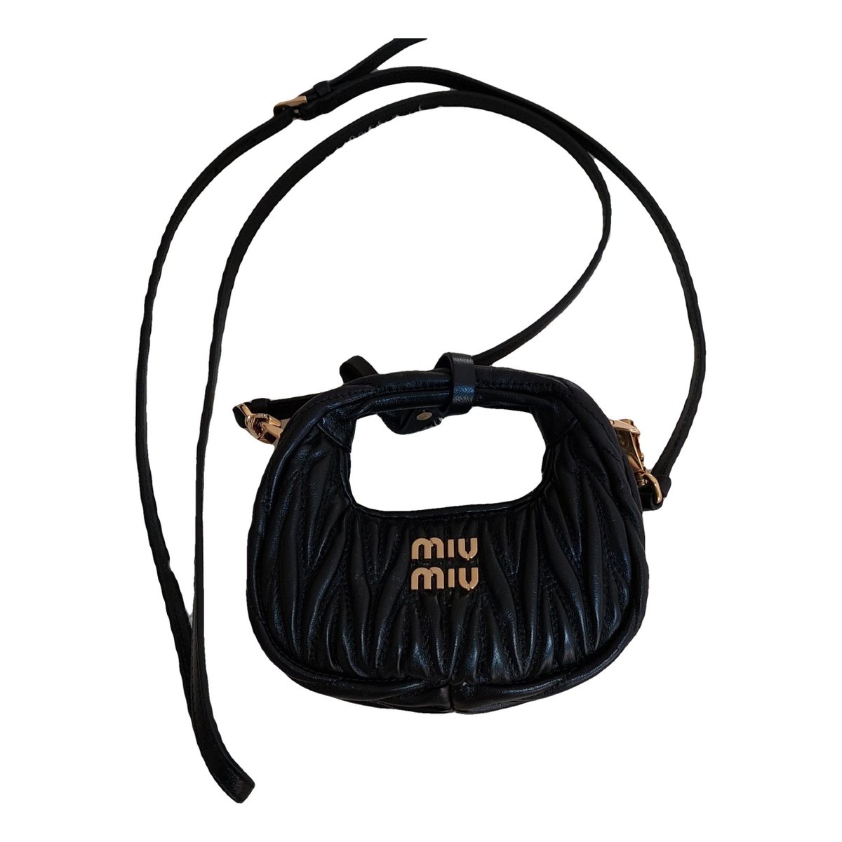 Miu Wander leather crossbody bag