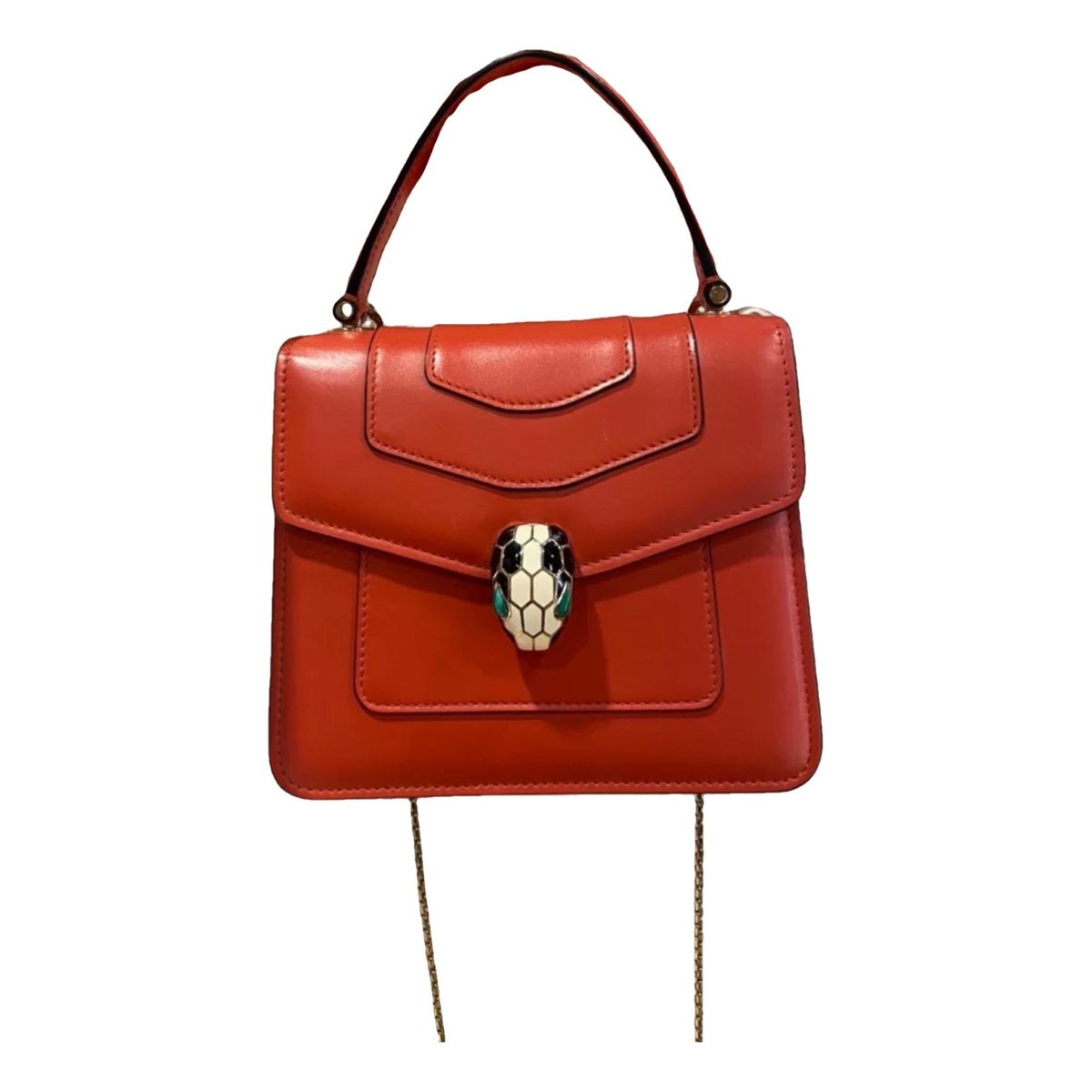 Serpenti leather handbag
