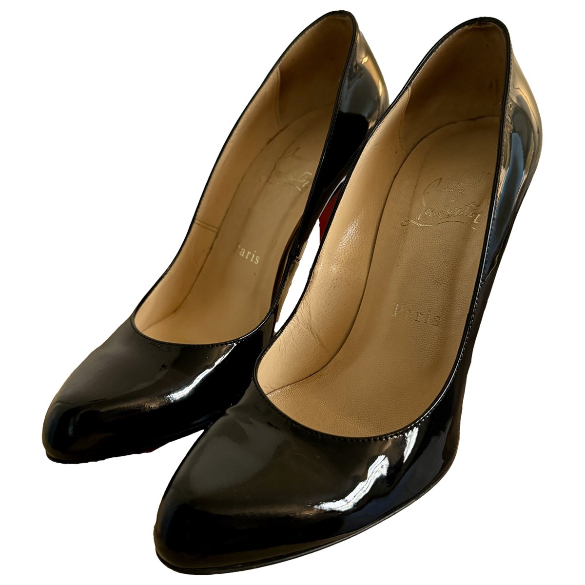 Degrastrass patent leather heels