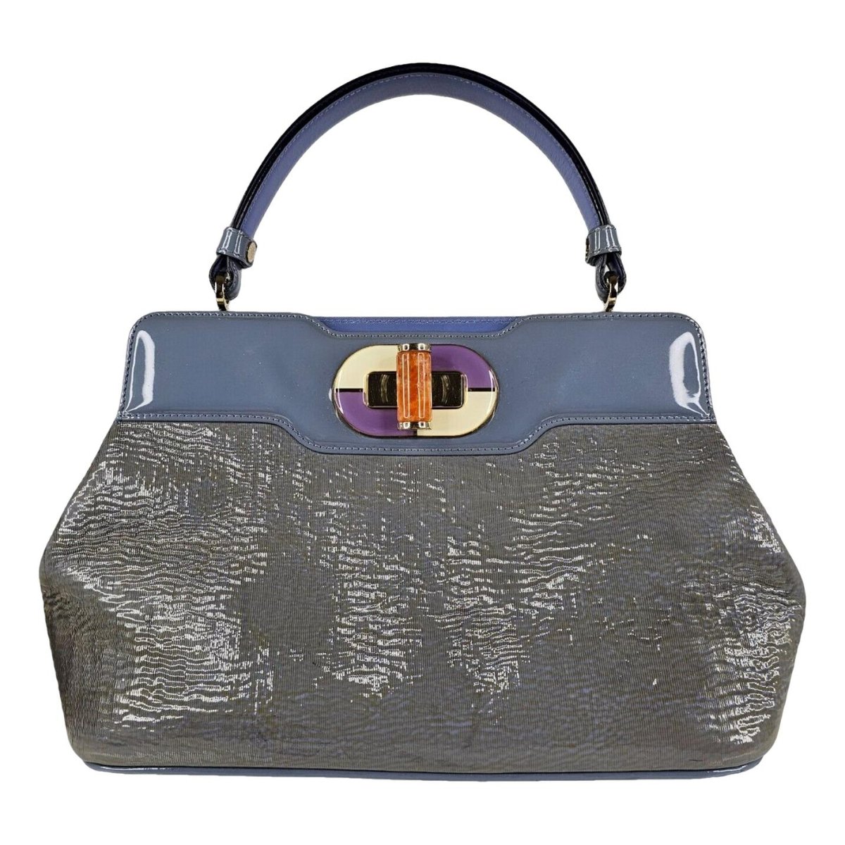 Isabella Rossellini patent leather handbag