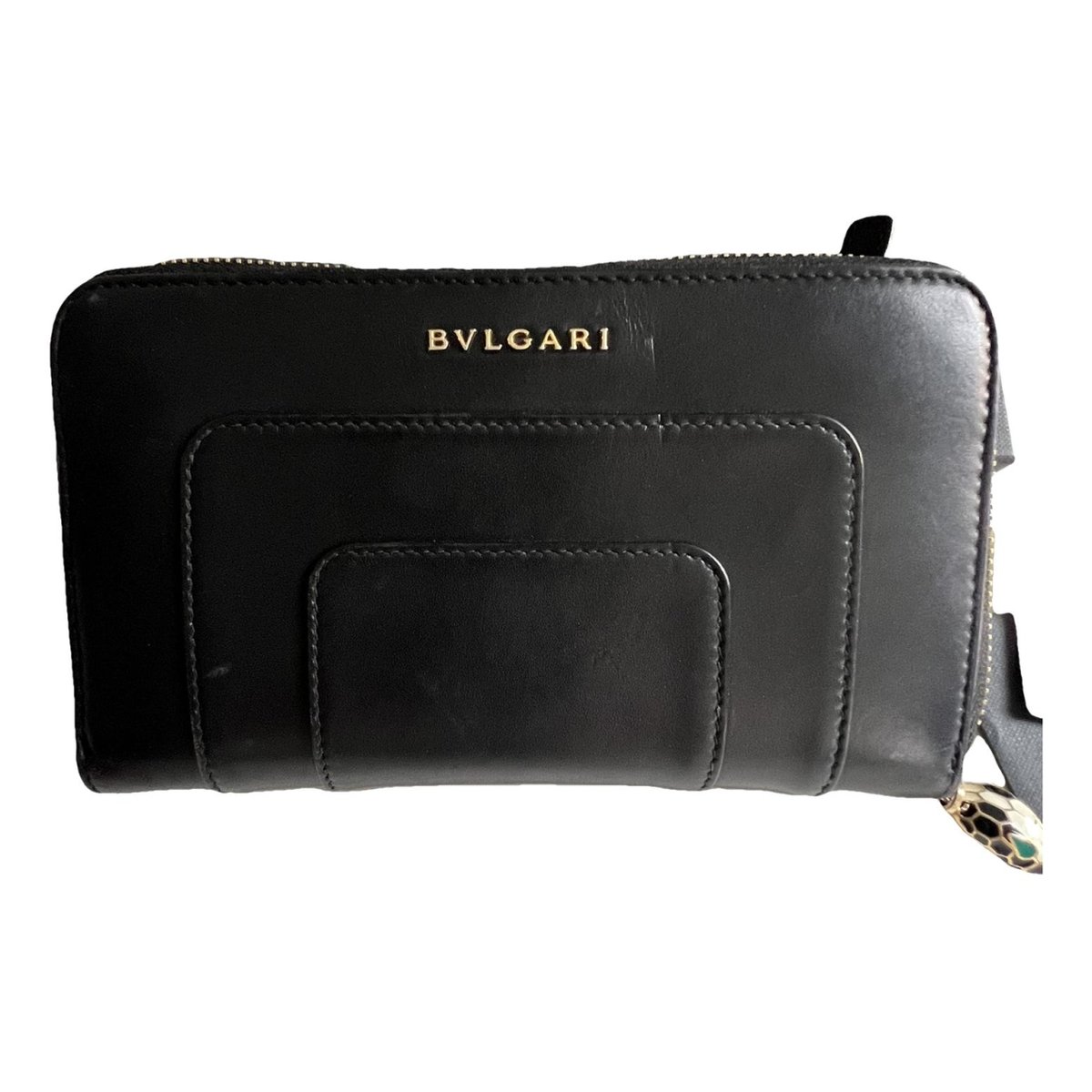 Serpenti leather wallet