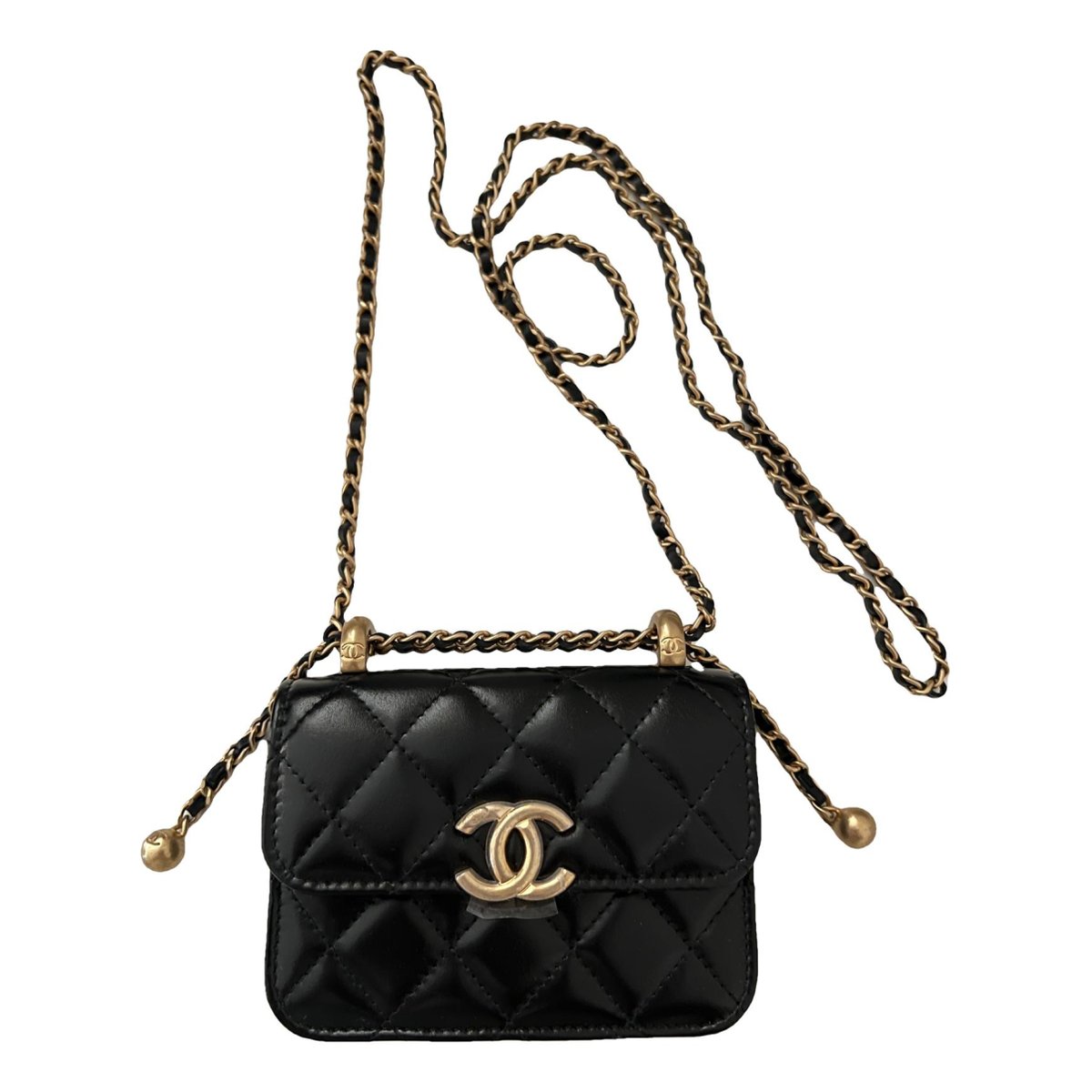 Wallet on Chain leather clutch bag