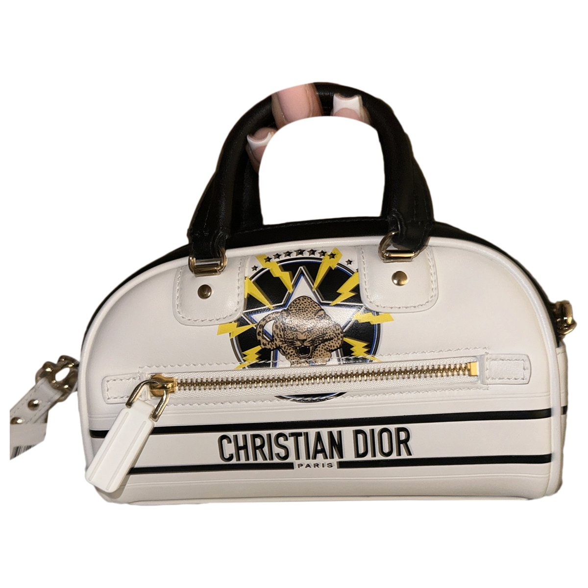 Dior Vibe Zip Bowling leather bag