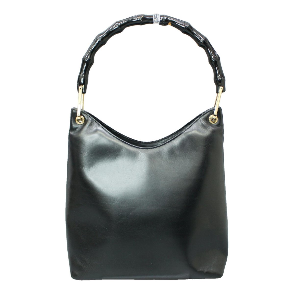 Bamboo Top Handle patent leather handbag