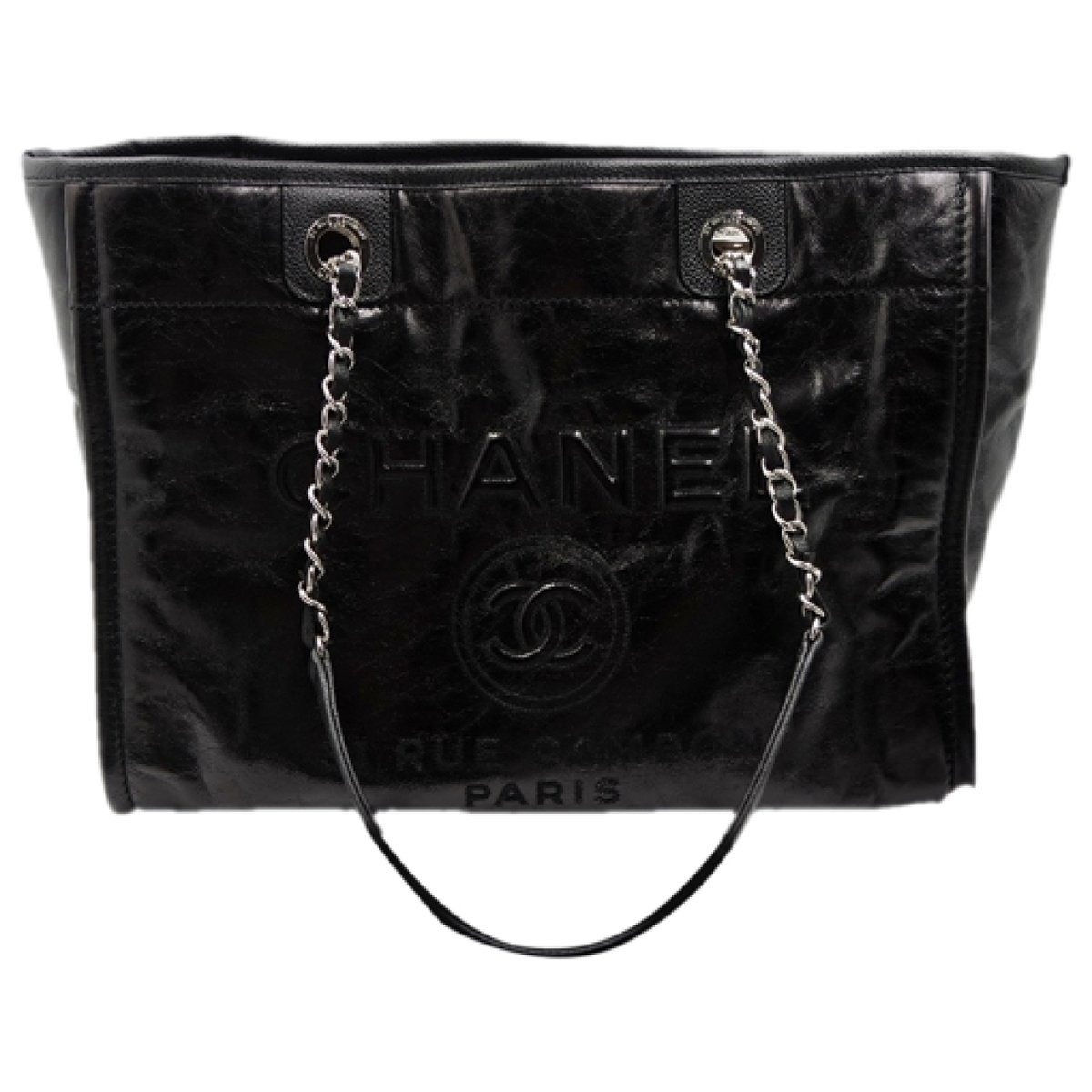 Deauville Chain patent leather handbag