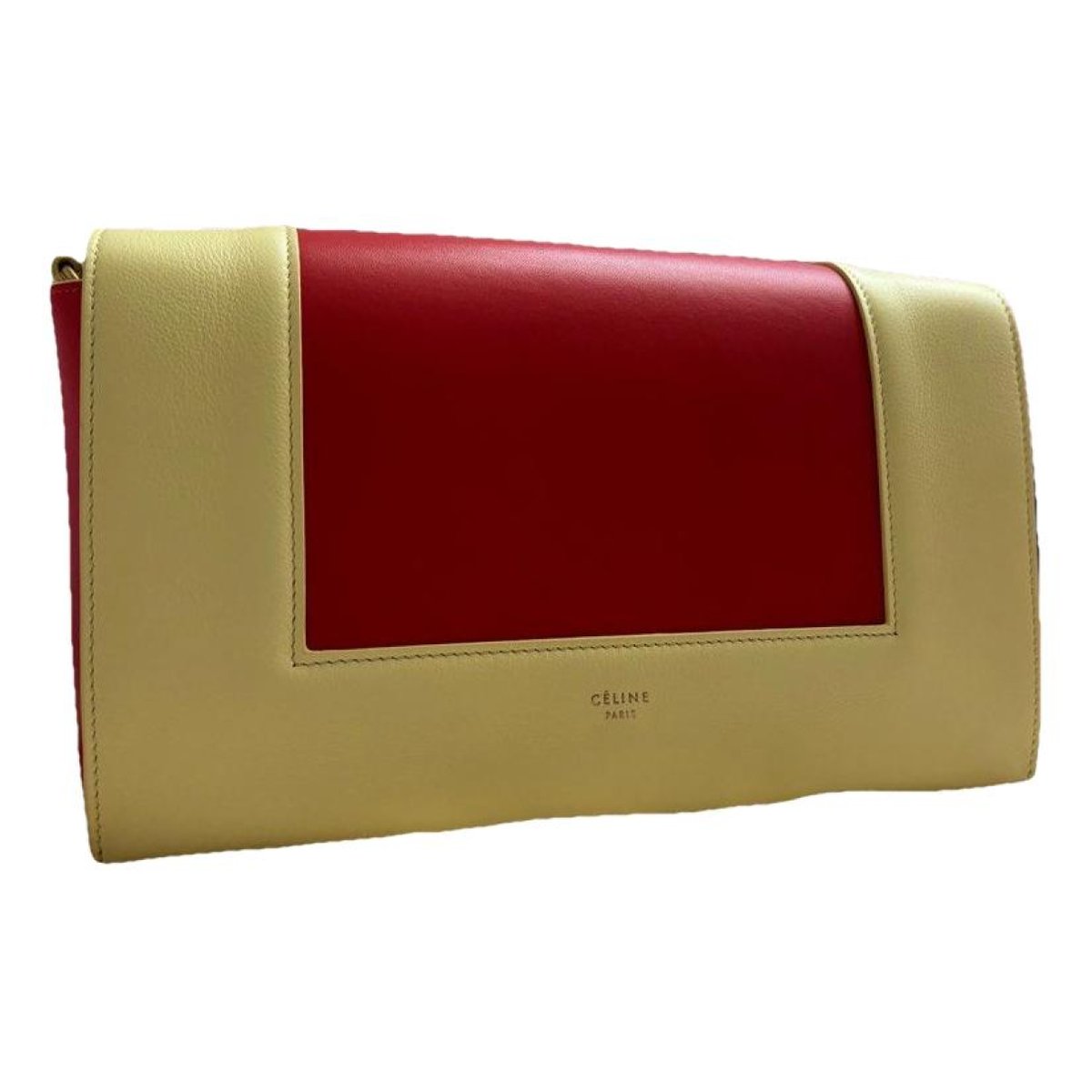 Frame leather handbag