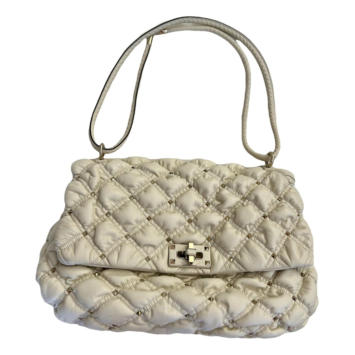 Rockstud spike leather handbag