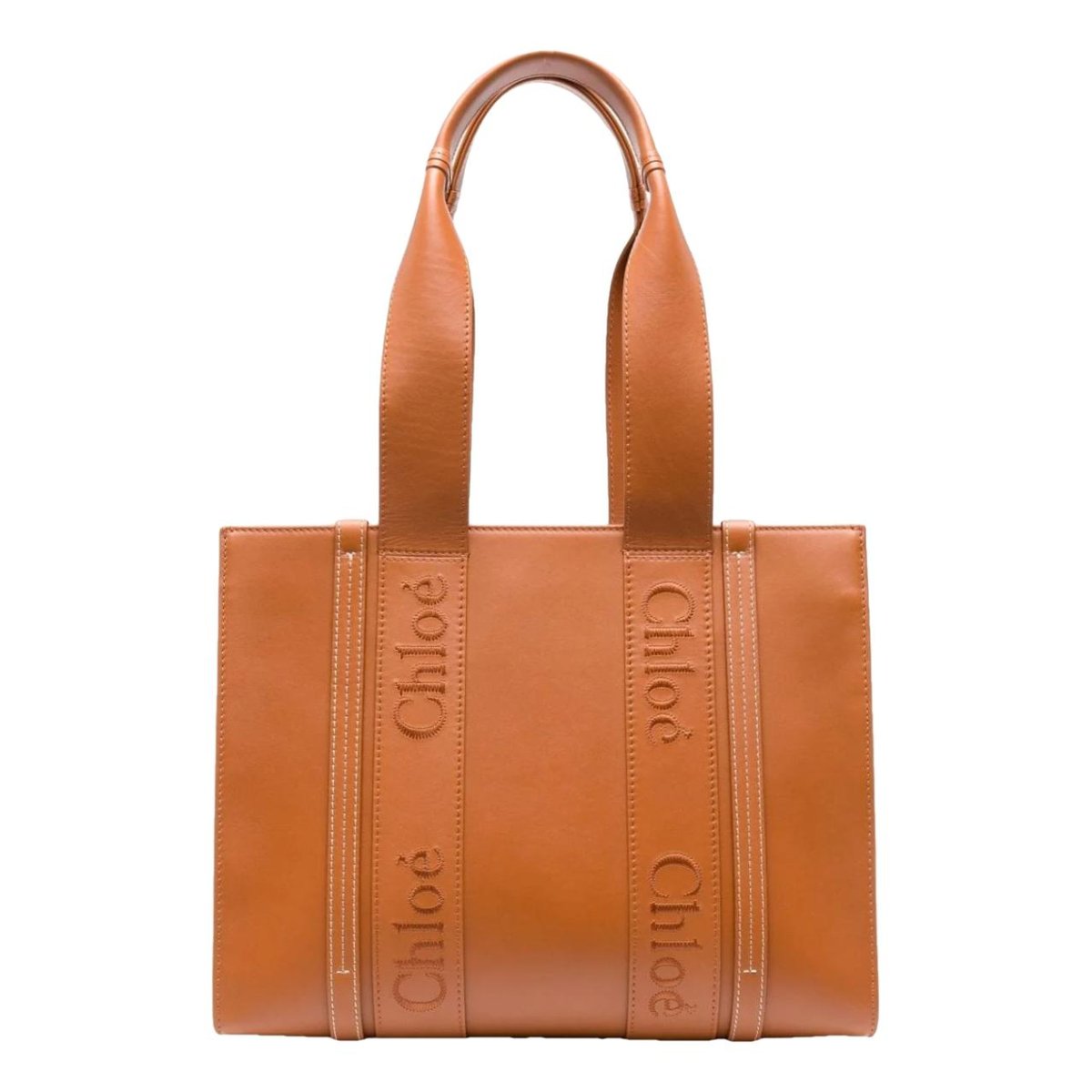 Woody leather tote