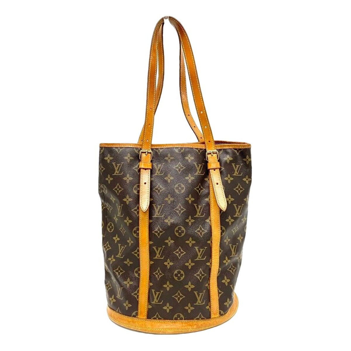 Bucket leather handbag