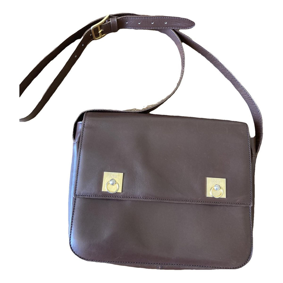 Ring leather crossbody bag