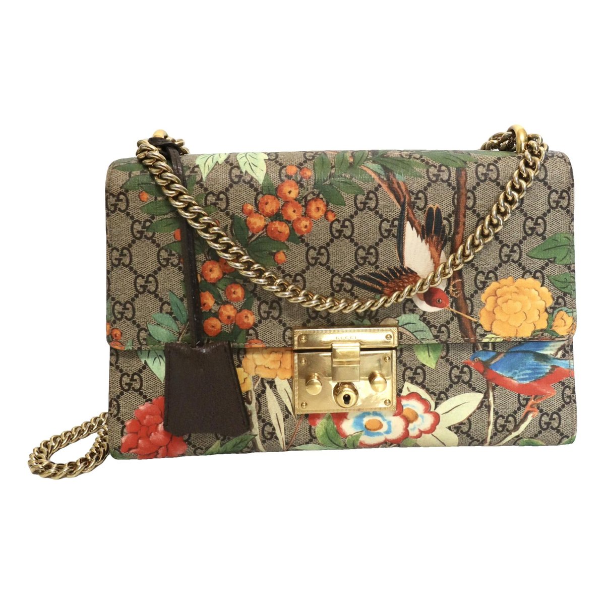 Padlock leather crossbody bag