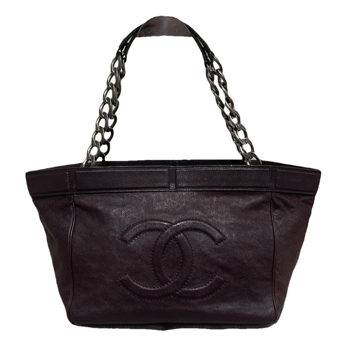 Vintage CC Chain leather tote