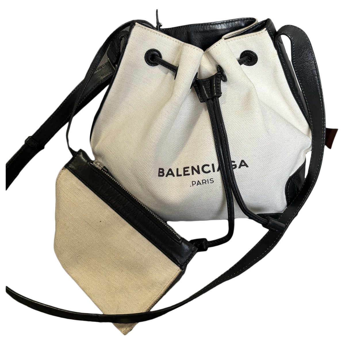 Navy cabas cloth crossbody bag
